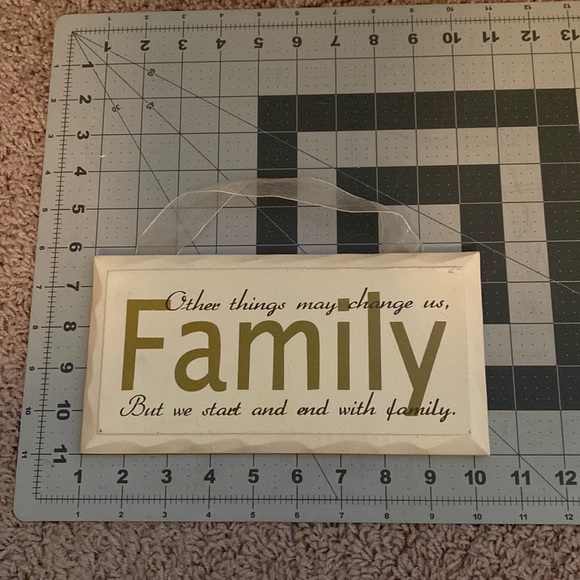 Family wooden sign hanging display decor home hold beige neutral Earth tone - Picture 2 of 3